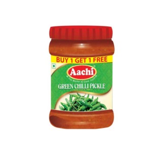 AACHI GREEN CHILLI PICKLE 200 G ( 1 + 1 ) OFFER