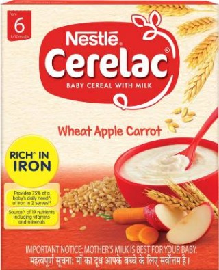 CERELAC WHEAT APPLE CARROT ( 6 TO 12 MONTHS )