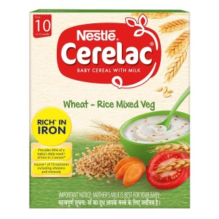 CERELAC WHEAT RICE MIXED VEG ( 10 TO 24 MONTHS )