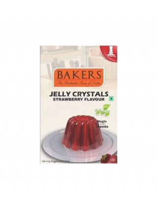BAKERS JELLY CRYSTALS STRAWBERRY 90 GM