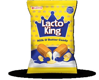 LOTTE LACTO KING MILK & BUTTER CANDY 440 GM