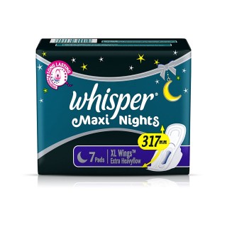 WHISPER MAXI NIGHTS  XL + WINGS 7 PADS