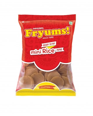 FRYUMS MINI RICE PAPAD ONION FLAVOUR 150G