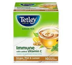 TETLEY INSTANT GREEN TEA  GINGER MINT & LEMON FLAVOUR 10 BAG