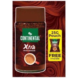 CONTINENTAL EXTRA INSTANT SOUTH BLEND COFFEE 50G BOTTLE + 25 G REFLL