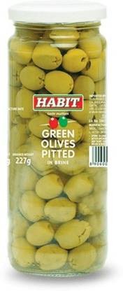 HABIT GREEN OLIVES PITTED 