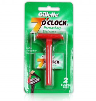 GILLETTE 7 O CLOCK STAINLESS  RAZOR 