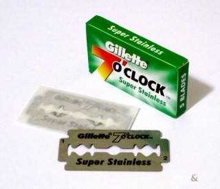 GILLETTE 7 O CLOCK STAINLESS 10  BLADES
