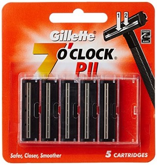 GILLETTE 7 O CLOCK PII 5 CARTRIDGES