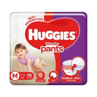 HUGGIES WONDER PANTS - M -  7-12 KG 76 PANTS