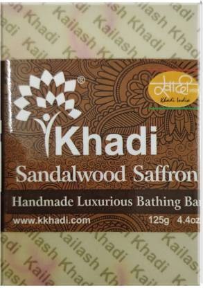 KHADI LUXURIOUS SANDALWOOD SAFFRON SOAP 125 GM
