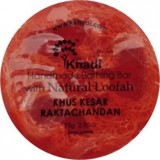 KHADI NATURAL LOOFAH KHUS KESAR RAKTACHANDAN 125 GM 