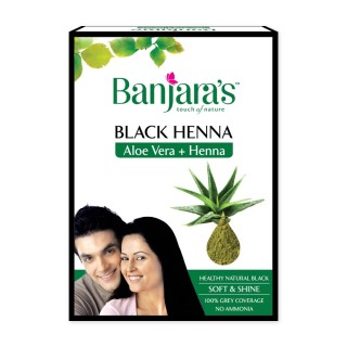BANJARAS BLACK HENNA ALOE VERA + HENNA 50 GM (5 X 10 GM )