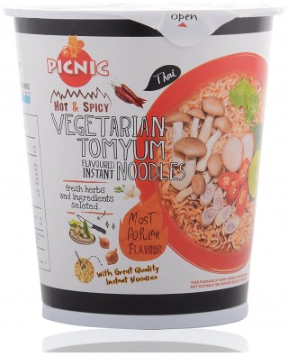 PICNIC HOT & SPICY VEGETARIAN TOMYUM CUP NOODLES 60 GM