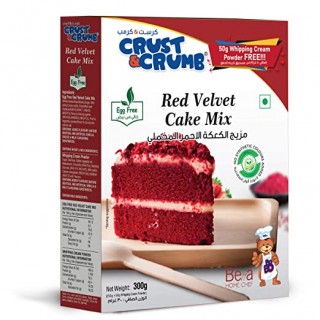 CRUST CRUMB RED VELVET CAKE MIX ( EGG FREE ) 300 GM