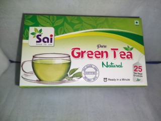 SAI INSTANT  PURE & NATURAL GREEN TEA 25 BAGS 