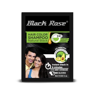 BLACK ROSE HAIR COLOR SHAMPOO BLACK 3 IN 1