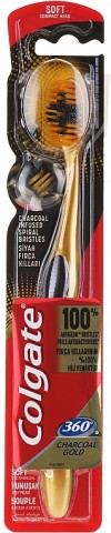 COLGATE 360 CHARCOAL GOLD SOFT TOOTHBRUSH