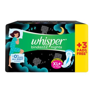 WHISPER BINDAZZZ NIGHTS XL+ 27 PADS