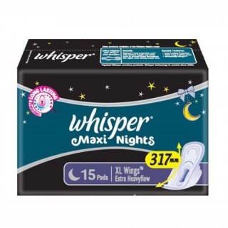 WHISPER MAXI NIGHTS XL WINGS 15 PADS
