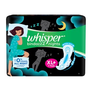 WHISPER BINDAZZZ NIGHTS XL+ 7 PADS