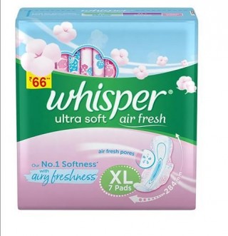 WHISPER ULTRA SOFT AIR FRESH XL 7 PADS