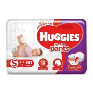 HUGGIES WONDER PANTS 4-8 KG - S - 60 PANTS
