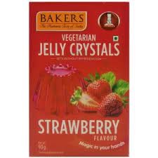 BAKERS VEGETARIAN JELLY CRYSTALS STRAWBERRY 90 GM