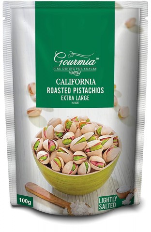 GOURMIA ROASTED PISTACHIOS EXTRA LARGE LIGHTLY SALTED 100 GM