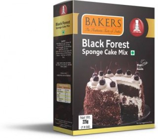 BAKERS BLACK FOREST SPONGE CAKE MIX 225 GM