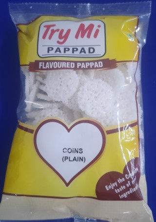 TRY MI PAPPADS COIN PLAIN 200 GM (1+1) OFFER SMALL