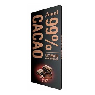 AMUL 99 % CACAO DARK CHOCOLATE RS.160/-