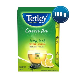 TETLEY GREEN TEA LONG LEAF WITH LEMON 100 GM