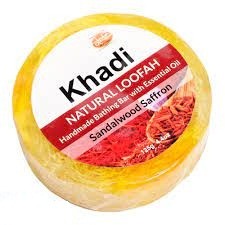 KHADI NATURAL LOOFAH SANDAL WOOD SAFFRON 125 GM