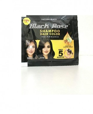 BLACK ROSE SHAMPOO HAIR COLOR RS.10/- (NATURAL BLACK)