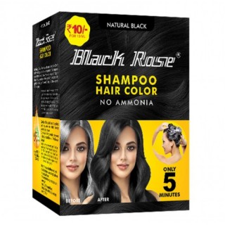 BLACK ROSE SHAMPOO HAIR COLOR (NATURAL BLACK) 100 ML