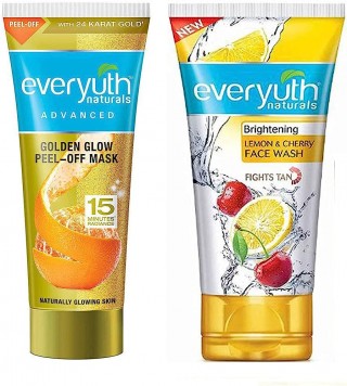 EVERYUTH LEMON & CHERRY F/W GOLDEN GLOW PEEL OFF MASK 100 GM