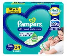 PAMPERS NEW BABY UP TO 5 KG 34 PANTS