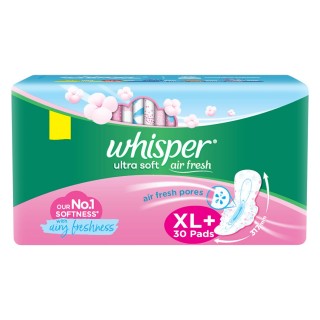 WHISPER ULTRA SOFT AIR FRESH XL+ 30 PADS