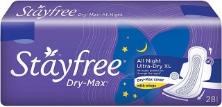 STAYFREE ALL NIGHT ULTRA DRY MAX  XL 28 PADS