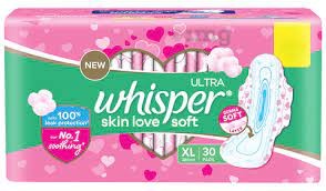 WHISPER ULTRA SKIN LOVE SOFT XL 30 PADS